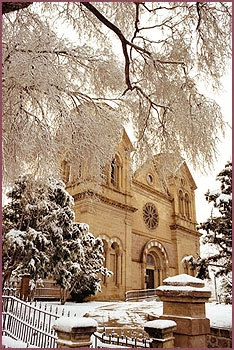 St. Francis Cathedral, Color Photograph by Woody Galloway