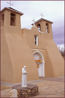 Taos Church, Color Photograph by Woody Galloway